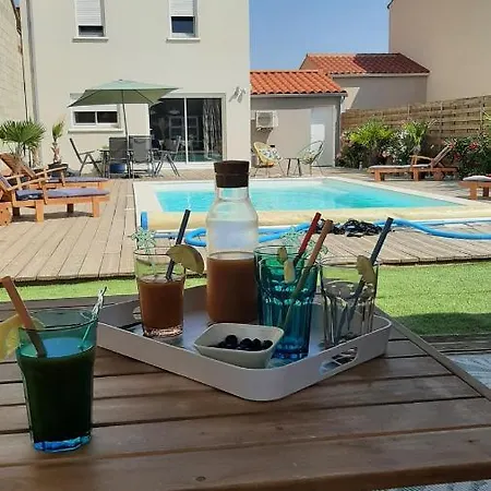 La Palmeraie Avec Piscine Terrasse Poolhouse Ortaffa